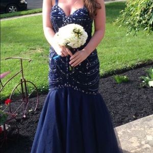 Navy blue prom dress